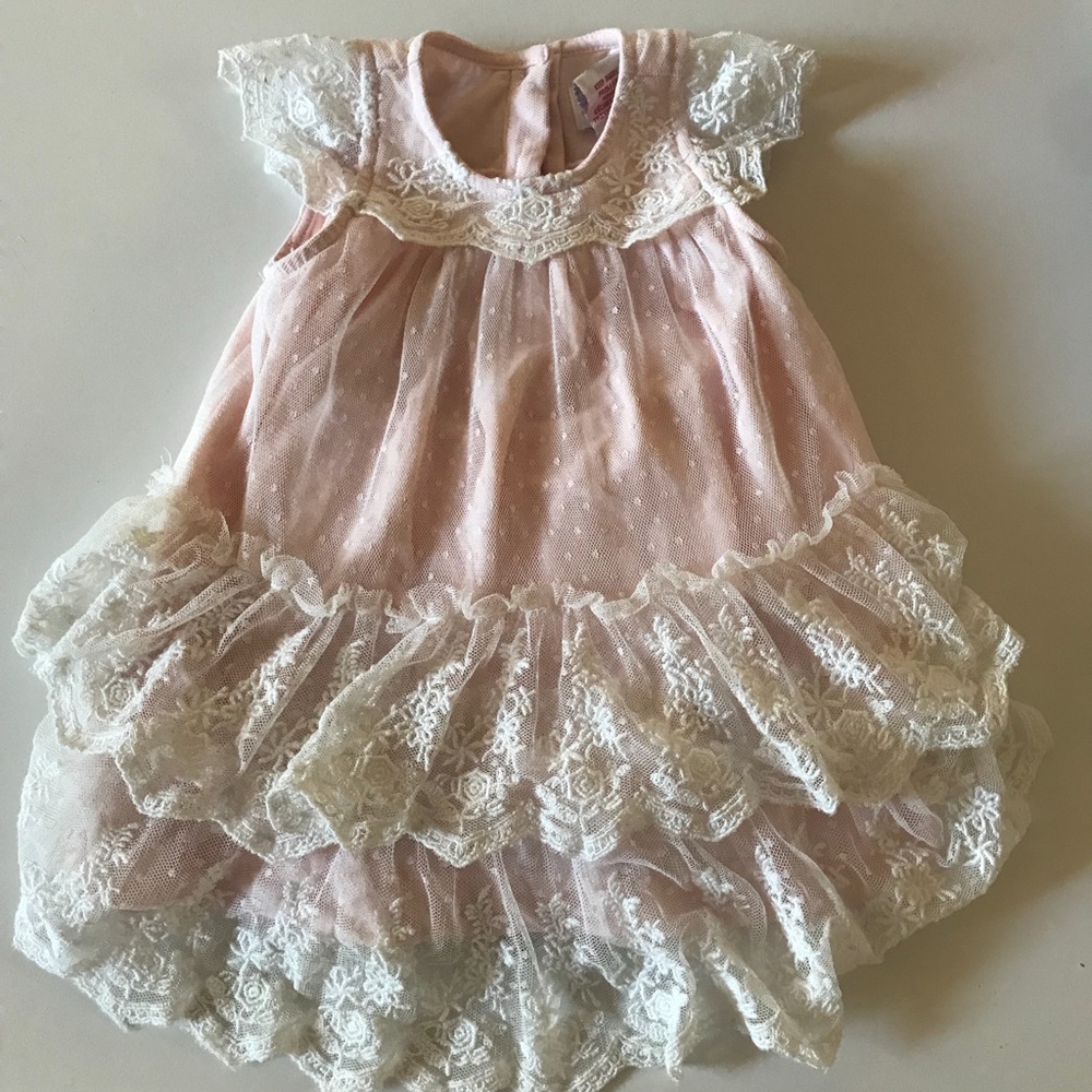 Beautiful Lace blush dress. Excellent condition.